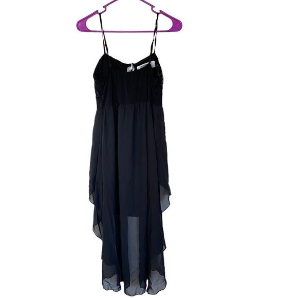 Solar Collection Y2K Black Sequin Formal Dress – Size Large – Spaghetti Straps - Picture 5 of 7